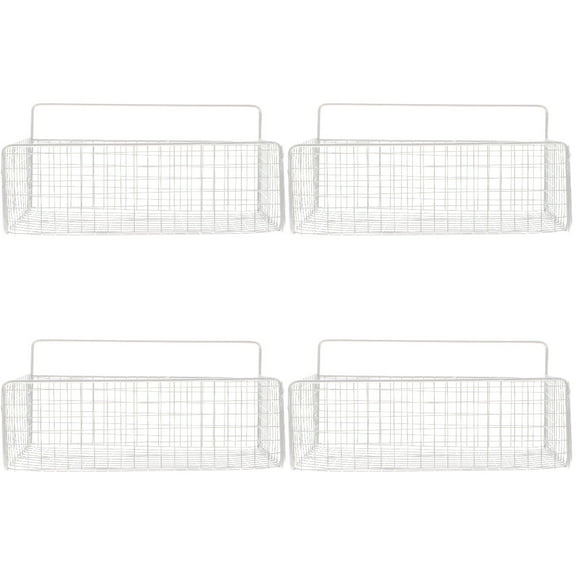 Raindrops 4pcs Hanging Organizer Shelf Cabinet Door Wire Basket Kitchen Bathroom Organizer Storage Basket