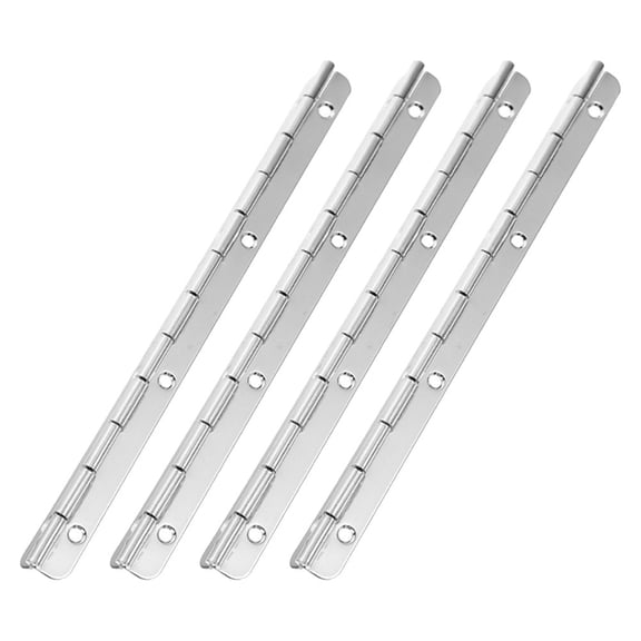Raindrops Heavy Duty Stainless Steel Piano Hinge Finish for Doors, Cabinets, and Furniture, 4 Pieces