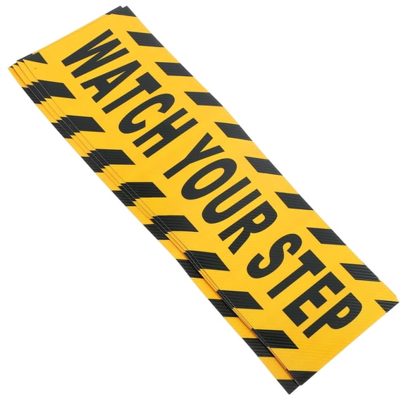 FOMIYES 4-Pack PVC Floor Warning Tape Stickers, Easy to Install Safety Hazard Alert Signs for Watch Your Step