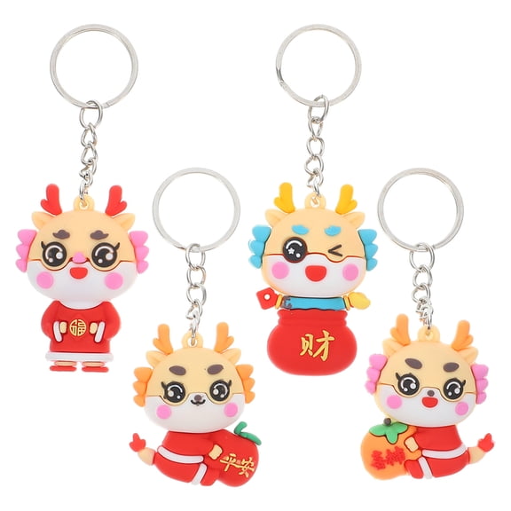 DEMACRIO DragonShaped Keychain with Silicone Material for Hanging Keys Multi Pieces