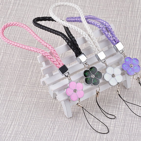 Raindrops 4-Pack Phone Straps Keychains Mobile Accessories in Assorted Colors and Stylish for Everyday Use