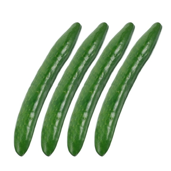 Raindrops 4pcs Lifelike Cucumber Models for Kitchen Decoration Artificial Vegetables Restaurant Display prop Realistic Food Prop Simulation Green Cucumbers