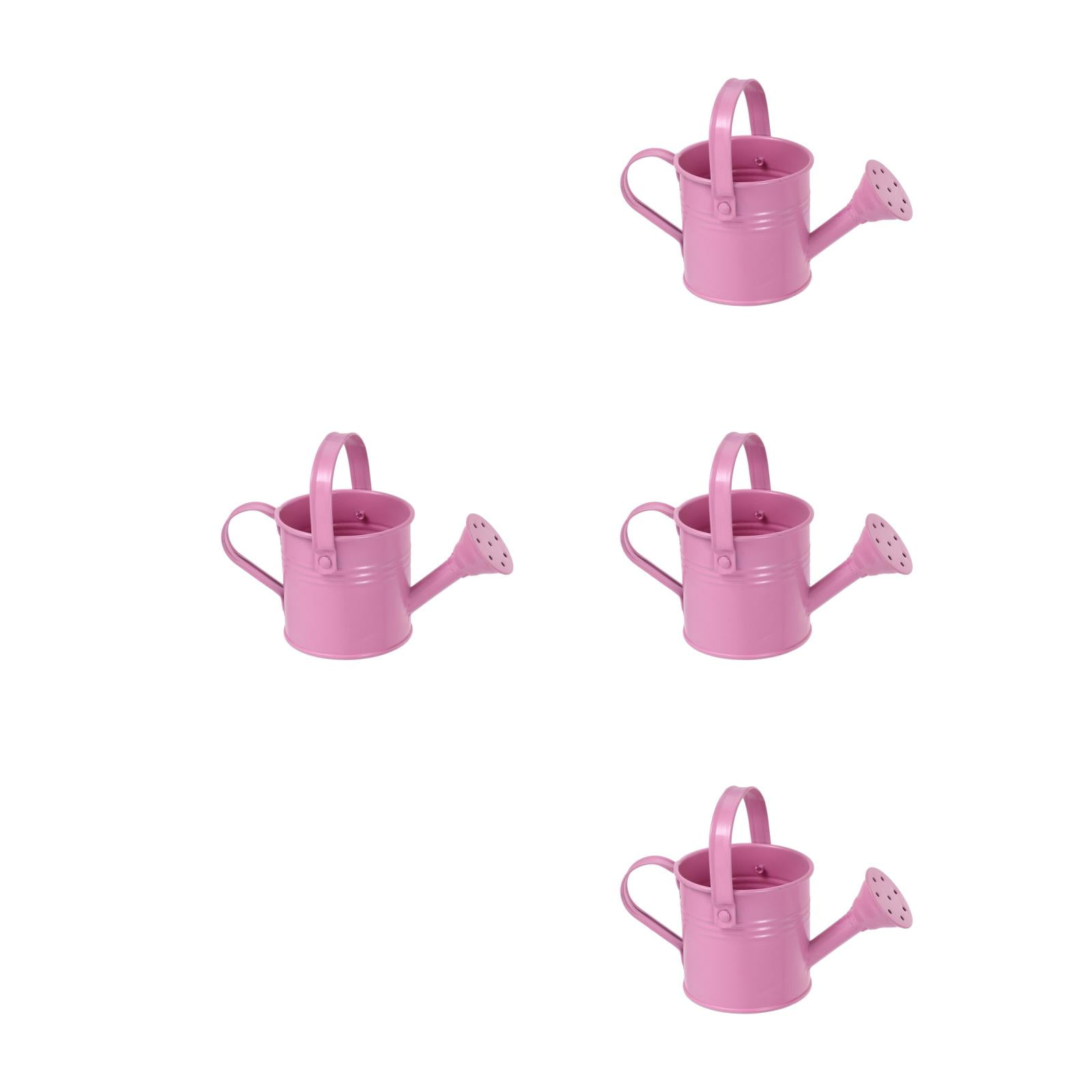 Raindrops 4-Pack Small Metal Watering Cans for Kids, Galvanized Iron Watering Tin, Garden Sprinkling Kettle for Plants and Flower Pots