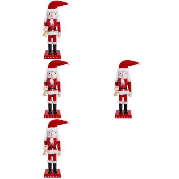 Raindrops Cotton Cloth Nutcracker Christmas 4Pcs 9.8x3In