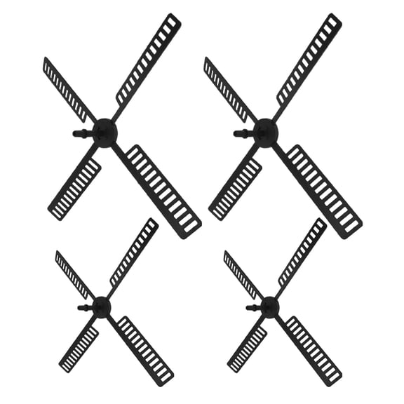 Raindrops 4pcs Outdoor Resin Solar Windmill Lighthouse Accessories Waterproof Rotating Garden Yard Decor Windmill Blades For Garden Windmill