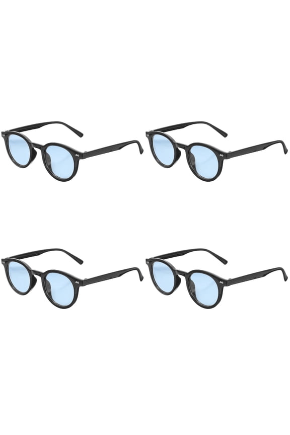 4pcs Outdoor Sunglasses Sun Glasses Summer Eyewear Fashionable Round Sunglasses