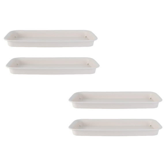 Raindrops Rectangular Plant Drip Trays Flowerpot Trays Resin Gardeners Outdoor Gardening 4Pcs