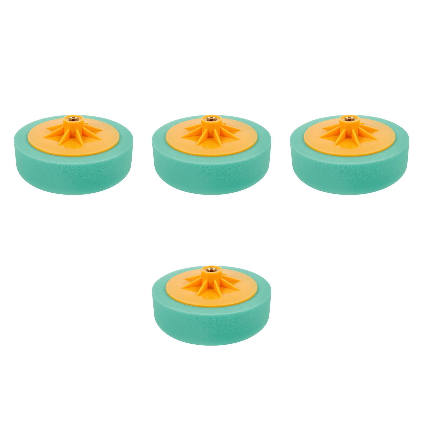 Raindrops 4-Pack Honeycomb Polyester Car Wax Applicator Pads, Buffing Sponge Set for Car Detailing, Fits Drill Buffer Polisher