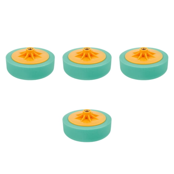 Raindrops 4-Pack Polyester Honeycomb Car Wax Applicator Pads, Buffing Sponge Set for Car Detailing, Compatible with Drill Buffer Polisher