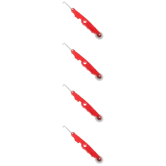 Raindrops 4-Piece Screen Repair Tool Kit with Bearing Screen Roller, Window Spline Removal Hook, and Screen Installation Roller
