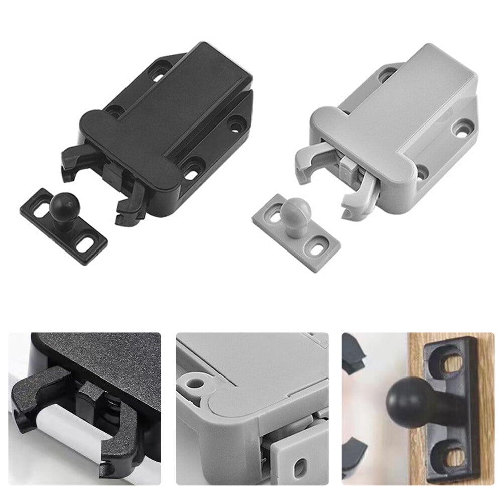 Raindrops 4pcs Self-Locking Device Cabinet Plastic Touch Latch Plastic ...