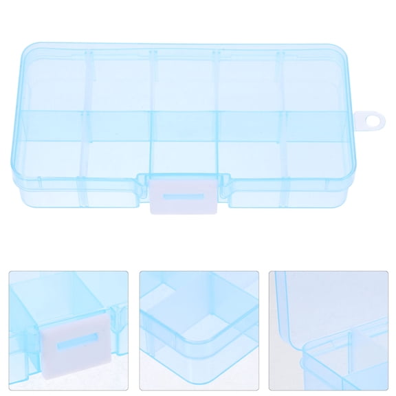 Raindrops Plastic Storage Box with Compartments Organization for General Users in Workshop Use 4Pcs