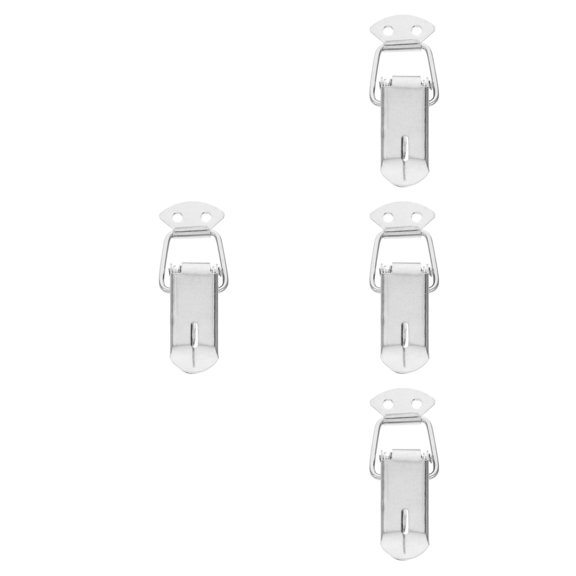 Raindrops 4pcs Spring Loaded Toggle Stainless Steel Spring Toggle Lock with Padlock Hole for Cabinet Wooden Case Toolboxes and Chest Trunk 7.5cm