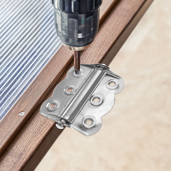 Raindrops 4pcs Stainless Steel Auto-Reset Spring Butterfly Hinge with Screws Flat Sand Door Screen Reset Hinge Screen Window Automatic Door Closing Spring Hinge