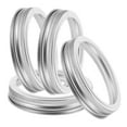 thumbnail image 1 of Raindrops 4pcs Stainless Steel Mason Jar Lids Wide Mouth Canning Rings Sprouting Jar Rings Metal Bands Mason Sprouting Rings for Mason Jar Reusable Mason Jar Rings, 1 of 1