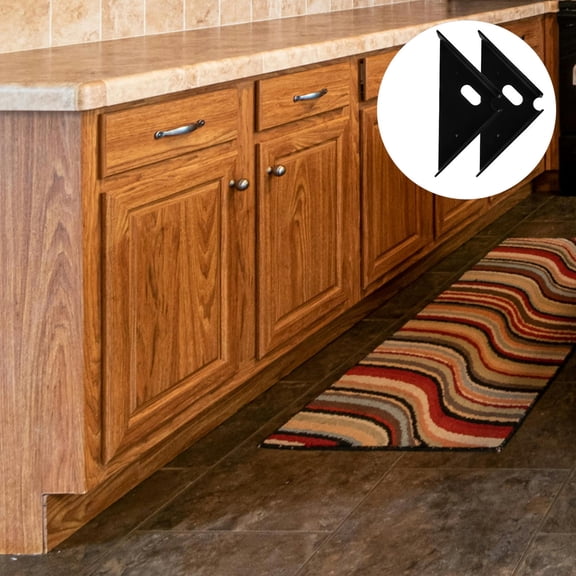 Raindrops 4 Pcs Cabinet Corner Brackets Connector Shelves Fixed Black