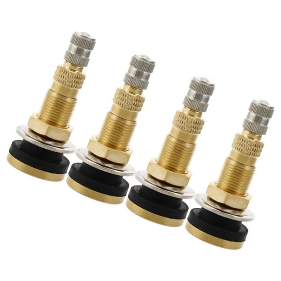 Raindrops 4pcs Tire Valve Stems Tractor Valve Stem Tubeless Heavy Duty Copper Air Valve for Vehicles Loaders and Farm Equipment Wheels