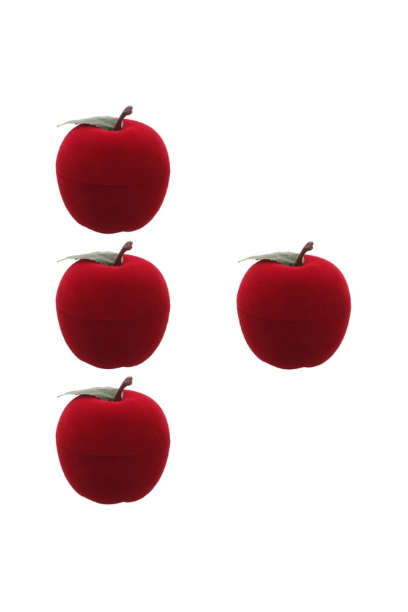 4pcs Wedding Ring Box Ring Box for Proposal Engagement Ring Box Flocking Wedding Ring Container