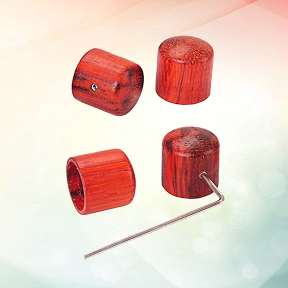 Raindrops 4pcs Redwood Amplifier Replacement Knobs for Electric Guitar Effects Pedals and Amps