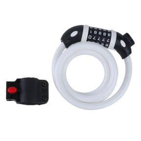 Raindrops 5-Chain Combination Bike Lock, Password Anti-Theft Security Lock for Mountain Bikes and Outdoor Use, White
