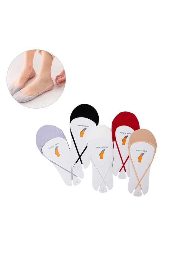 Half Foot Socks for Women Fashion Invisible Trainer Socks Assorted Color 5 Pairs Casual Wear