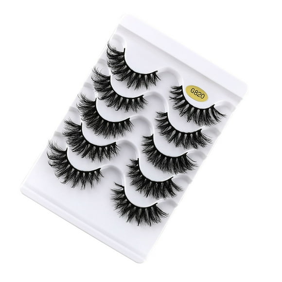 Raindrops 5 Pairs Kiss Eyelashes Clear Mascara for Fake Makeup False Women's