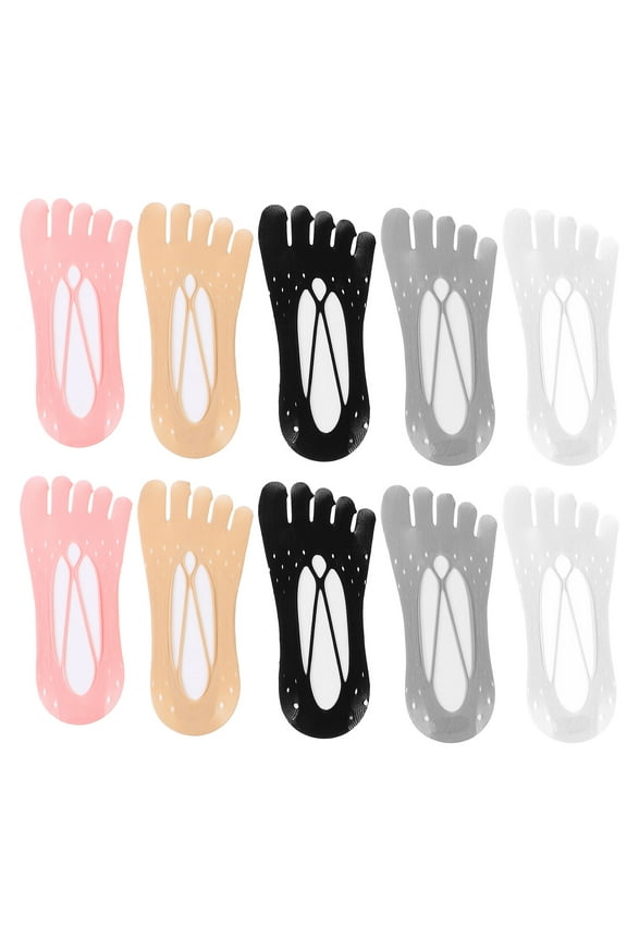 Five Finger Socks Velour 5 Pairs 7.9X3.5X0.1in