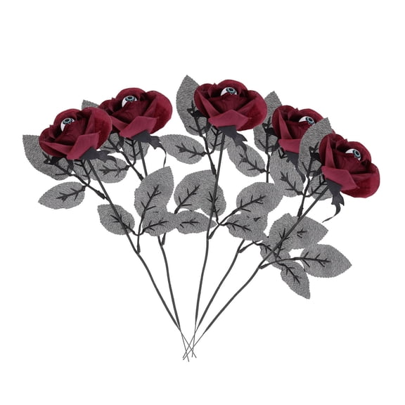 Raindrops 5 Pcs Artificial Rose Halloween Photo Booth Props Fake Flowers