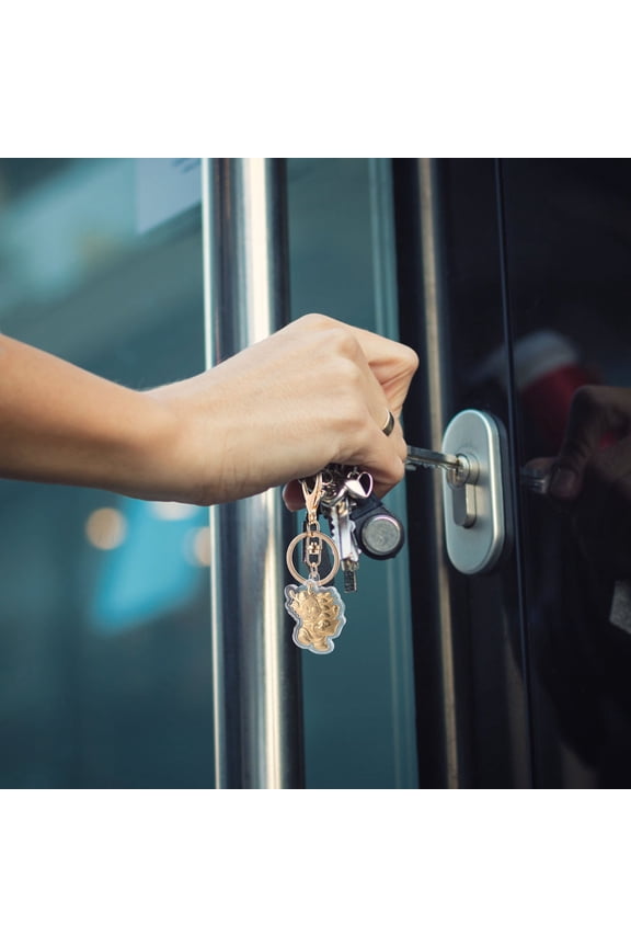 5 Pcs Dragon Key Ring Decorations Shaped Large Year of The Keychain Golden