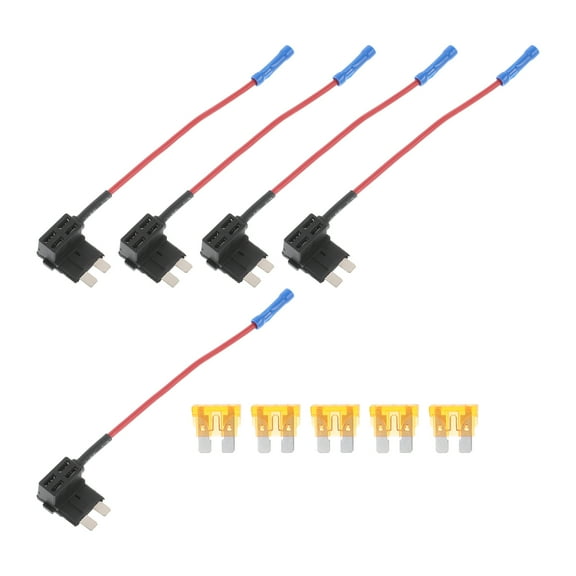 Raindrops 5-Pack Automotive Fuse Tap Kit Vehicle Fuse Block Installation Accessories