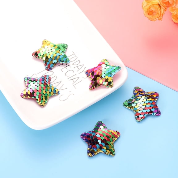 Raindrops  5 Pcs Pentagram Hairpin Sequin Stars DIY Accessories