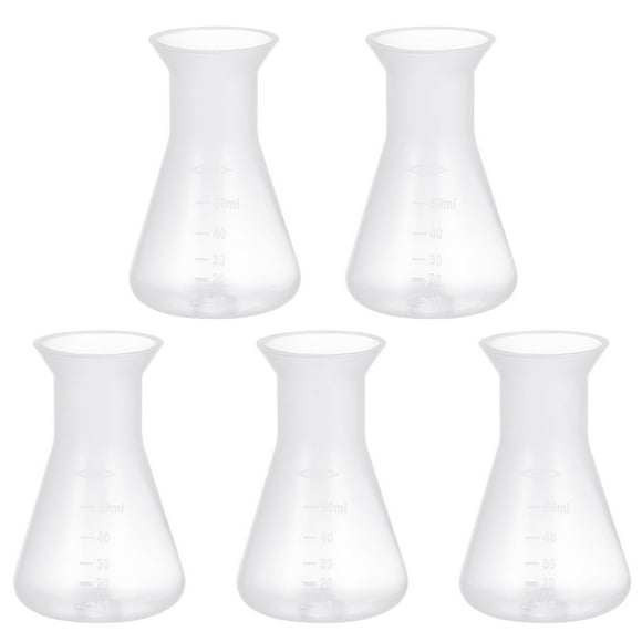 Raindrops 5 Pcs Plastic Flask Clear Lightweight Lab Beakers Flasks Man Child