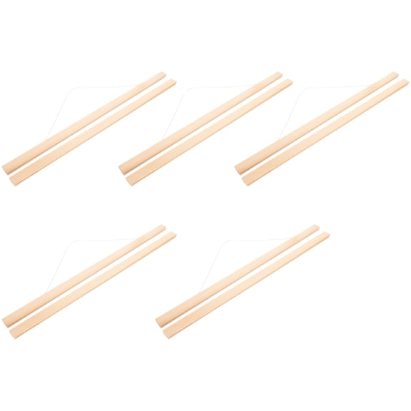 SHOWERORO 5Pcs Painting Scroll Hanger Wooden Scroll Hanging Rod Khaki for Post Production Work