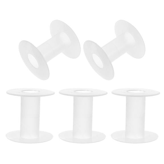 Raindrops 5-Pack Transparent Plastic Floss Bobbins for Sewing Machines, Replacement Parts