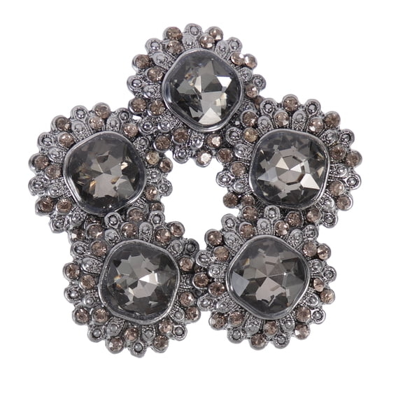Raindrops 5 Pcs Silver Buttons for Blazers Rhinestone Alloy Diamond Jewelry Making