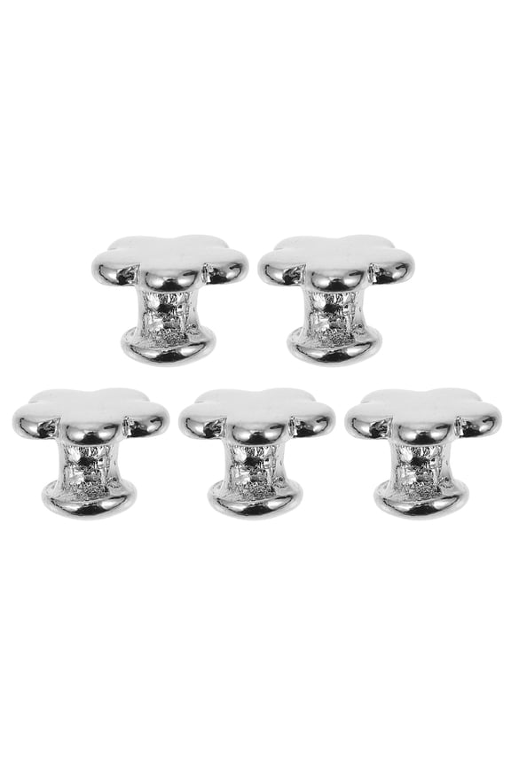 5 Pcs Watch Belt Charms Silver Metal Flower Accessories for Smartwatch Users Gift Giving