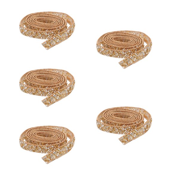 Raindrops 5 Rolls Delicate Cuttable Costume Trim Rhinestone Ribbon for Clothes Decoration and Accessories