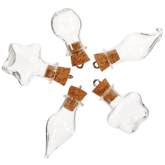 Raindrops  5 Sets Compact Tiny Bottle Lovely Cork Color Reusable Spell Bottles