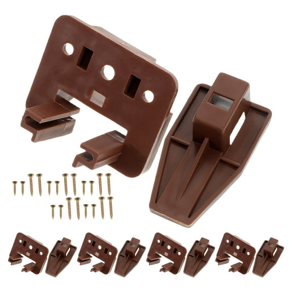 Raindrops 5 Sets Drawer Slides And Guides Plastic Drawer Replacement Part For Center Mount Drawer Slides Track For Dressers Bottom Mount Brown