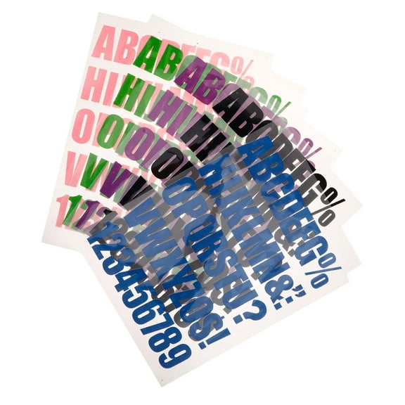 Raindrops 5 Sheets Small Iron Letters Patches for Clothing Custom Chenille