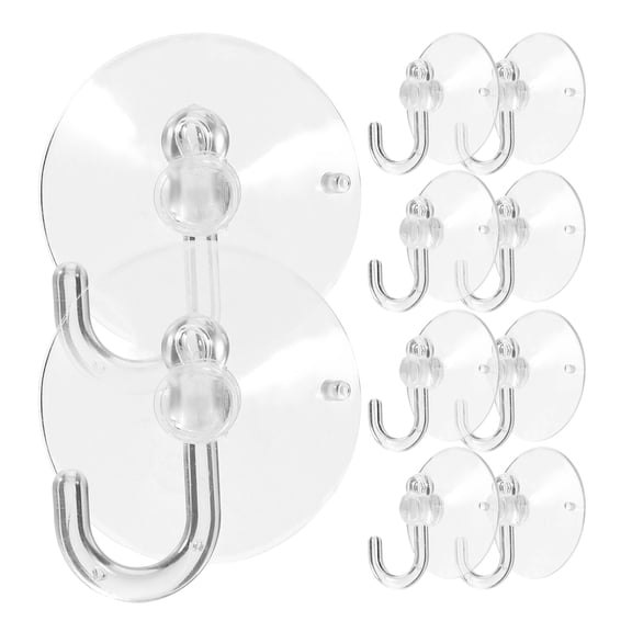 Raindrops 50 Pcs Bathroom Transparent Suction Cup Hook Baby