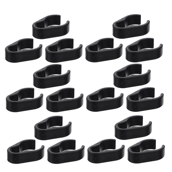 Raindrops 50 Pcs Cord Clips Microphone Clip 3.90X2.50X1.10CM Black