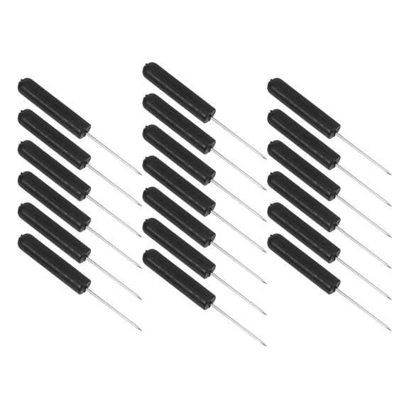 Raindrops 50 Pcs Map Small Cylinder Push Pins Topographic Needle 3.6*0.06CM Black