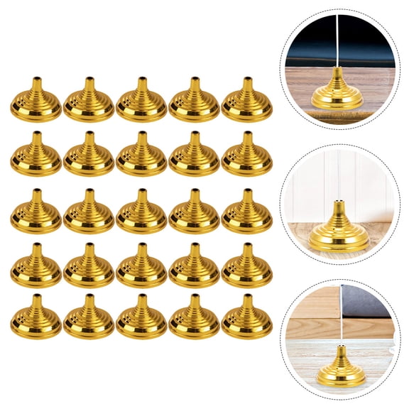 Raindrops  50 Pcs Office Desk Flag Holder Holders for Small Flags Mini Golden