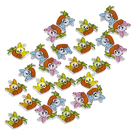 Raindrops  50 Pcs Rabbit Buttons Shelf Stickers Pantry Cactus Toy Baby