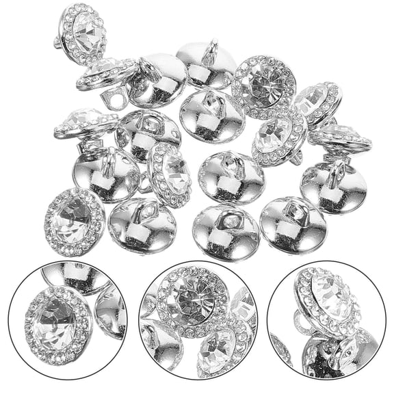 Raindrops 50 Pieces Round Sewing Buttons for Clothes 1x1cm Craft Accessories