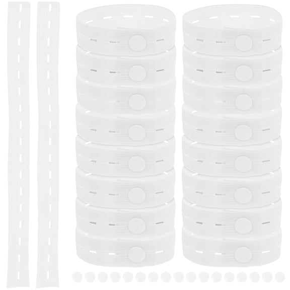 DEMACRIO Blanket Organizer Strap Elastic Band White 50Pack 9.8x0.7x0.1in Nylon