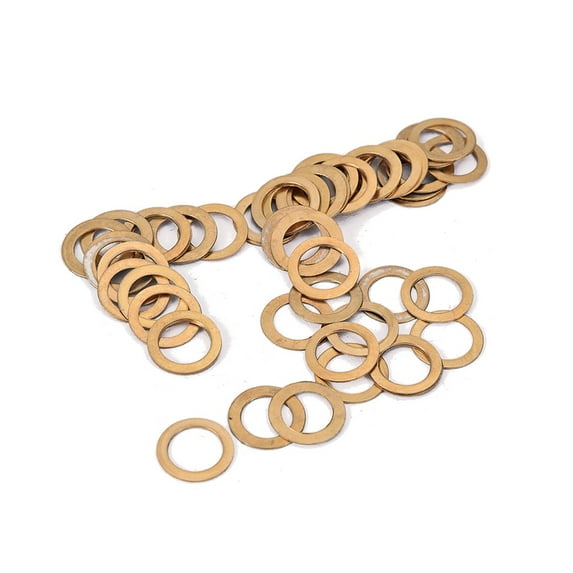 Raindrops 50 Pcs Stainless Steel Flat Washers 9mm Inner Diameter Machine Washers for Guitar, Bass, Instrument Parts and Accessories