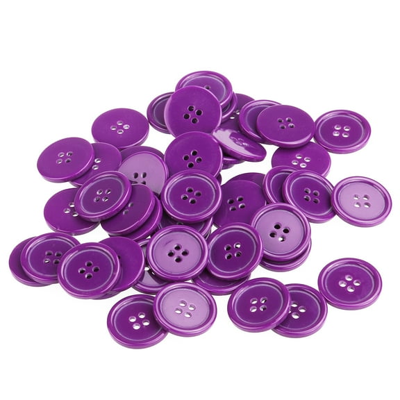 Raindrops 50 Resin Buttons Sewing Fasteners DIY Tailor Crafts (Purple)