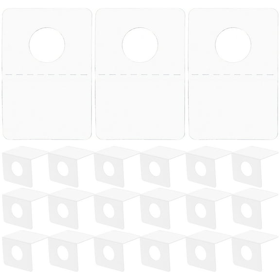 CHICHUMID Clear PVC Adhesive Hanging Tags for Store and Home Use 500Pcs
